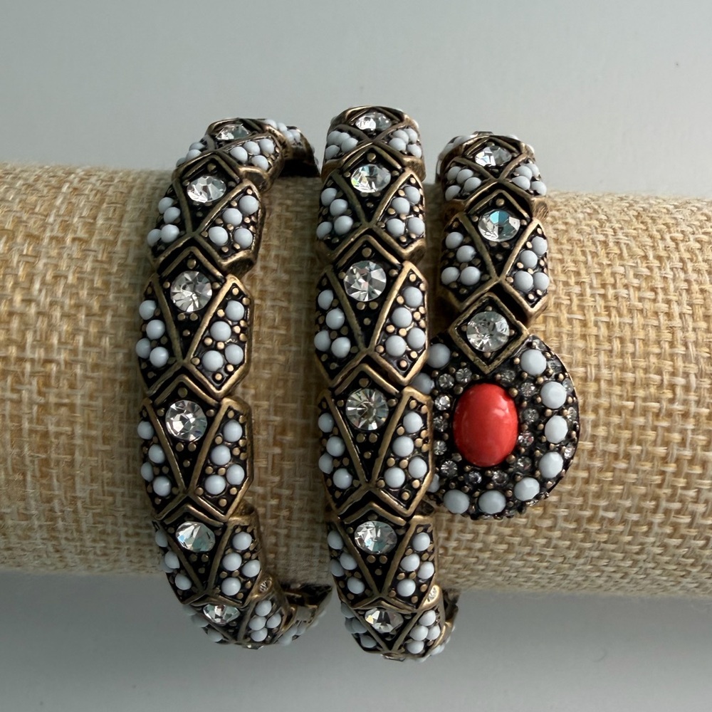 Vintage Style Beaded Coil Snake Wrap Bracelet